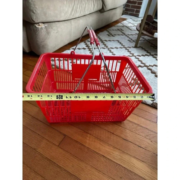Red Shopping Cart Basket - Picture 3 of 7